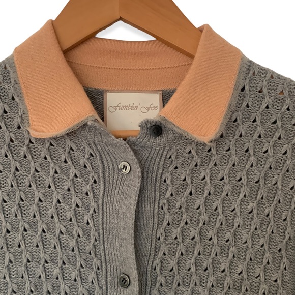 Fumblin Foe Women’s Button Down Knit Cardigan Sweater - Picture 5 of 8